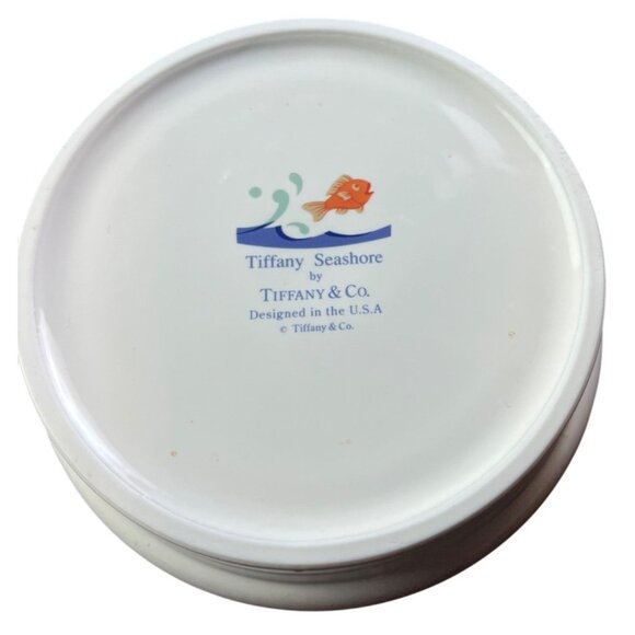 Tiffany & Co. Seashore Porcelain Bowl W/ Nautical Design 6" Diameter Coastal - Picture 2 of 7